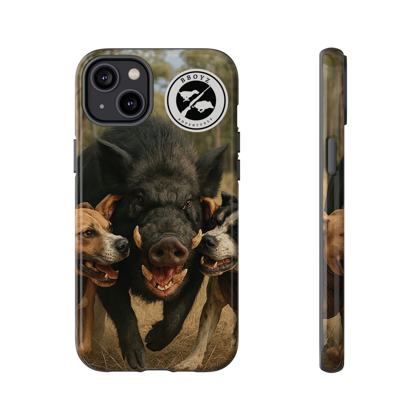 Tough Cases - Wild Boar & Dogs Phone Case - Adventure Vibe, Perfect Gift for Animal Lovers