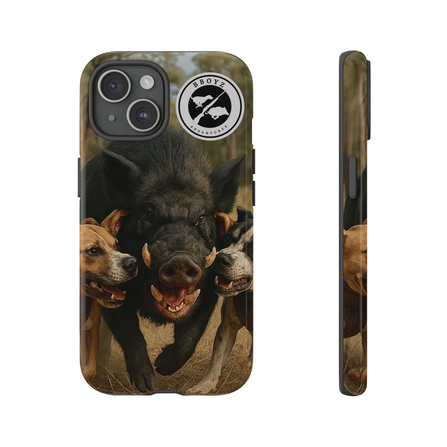 Tough Cases - Wild Boar & Dogs Phone Case - Adventure Vibe, Perfect Gift for Animal Lovers