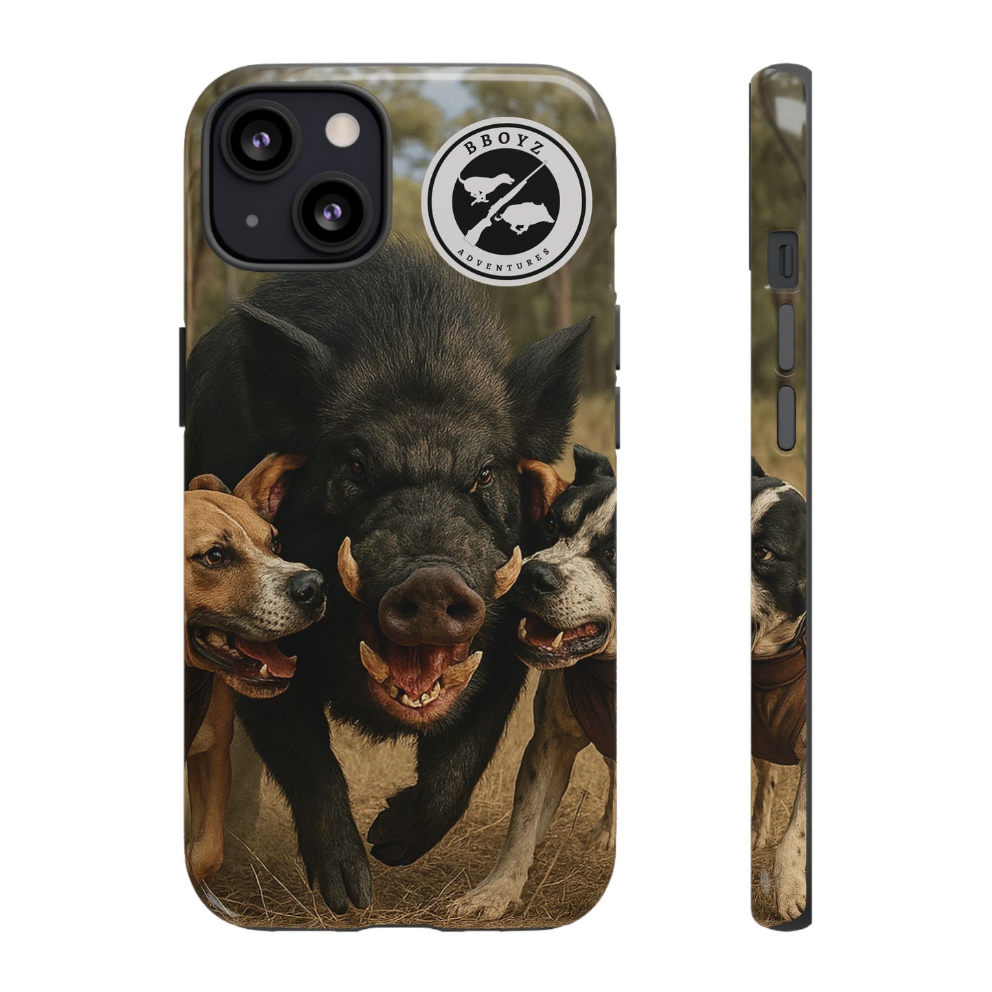 Tough Cases - Wild Boar & Dogs Phone Case - Adventure Vibe, Perfect Gift for Animal Lovers