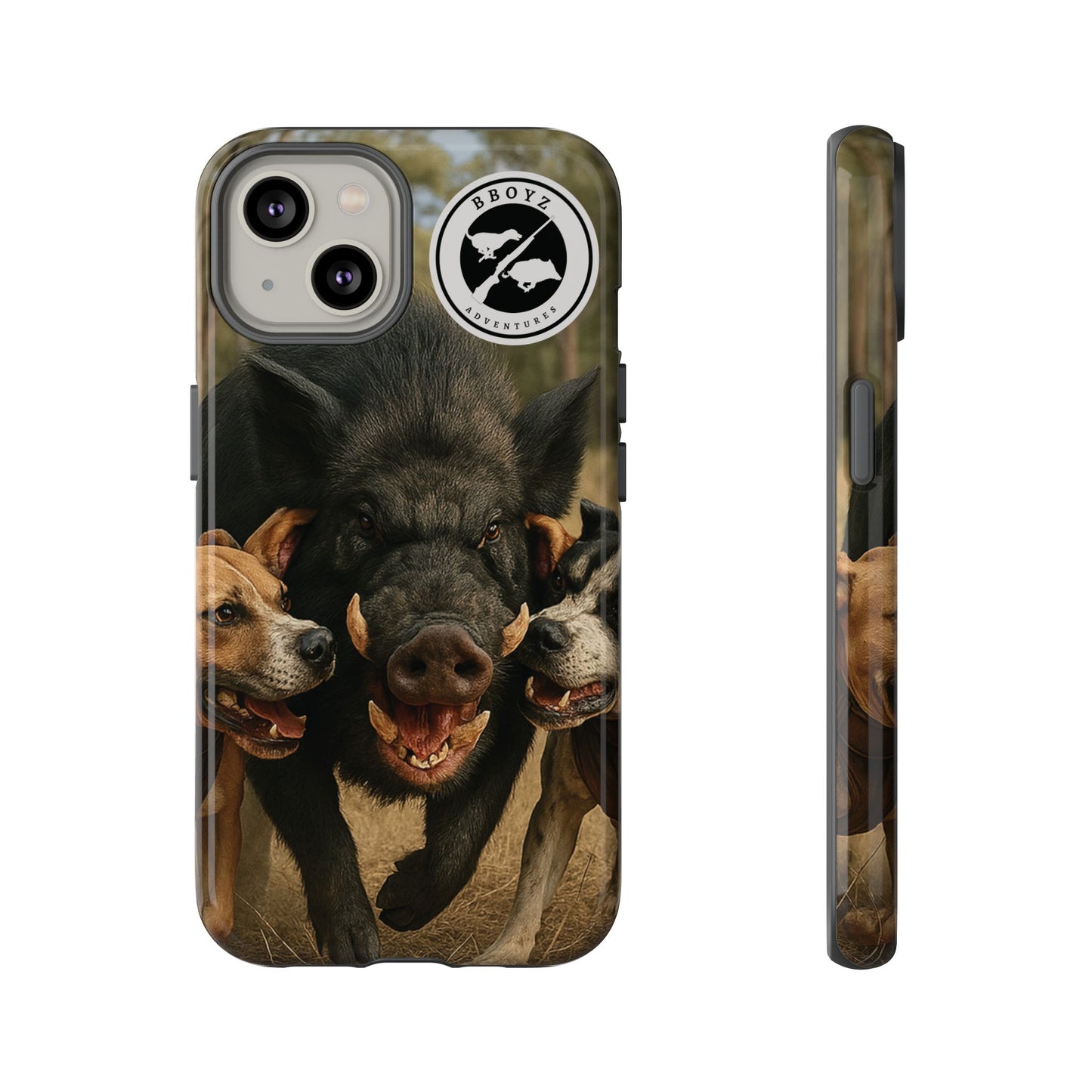 Tough Cases - Wild Boar & Dogs Phone Case - Adventure Vibe, Perfect Gift for Animal Lovers