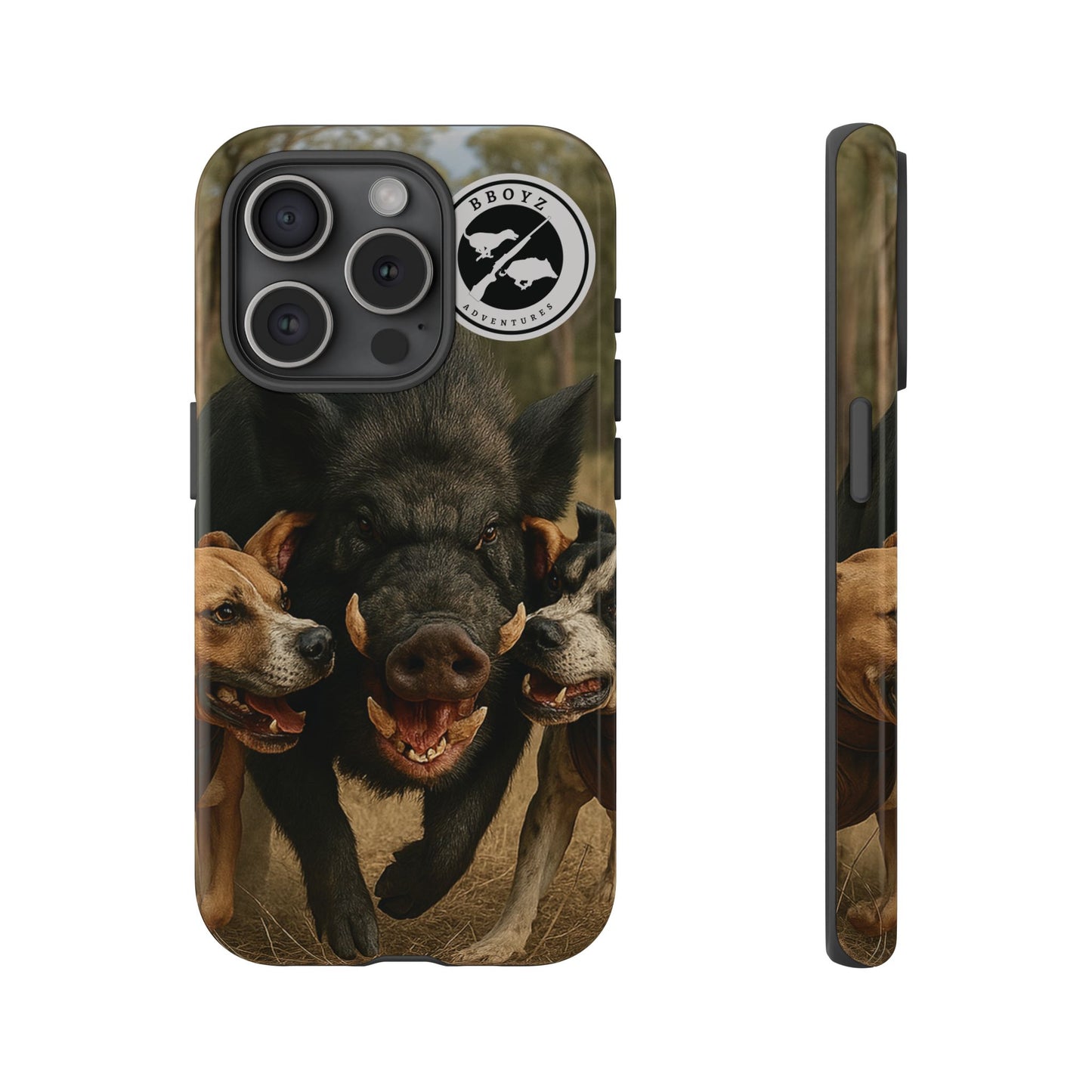 Tough Cases - Wild Boar & Dogs Phone Case - Adventure Vibe, Perfect Gift for Animal Lovers
