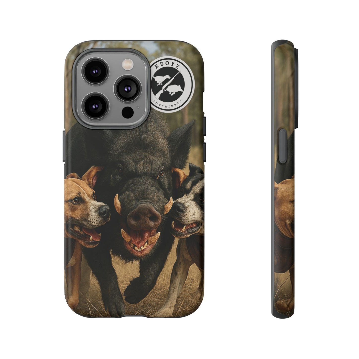 Tough Cases - Wild Boar & Dogs Phone Case - Adventure Vibe, Perfect Gift for Animal Lovers