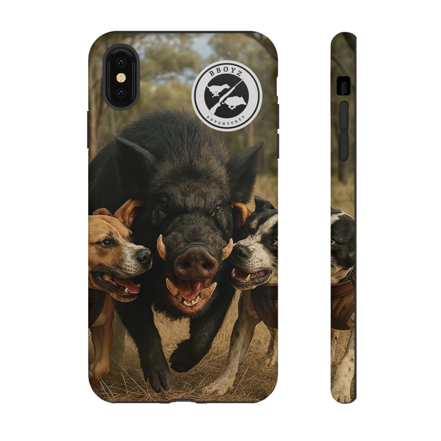 Tough Cases - Wild Boar & Dogs Phone Case - Adventure Vibe, Perfect Gift for Animal Lovers