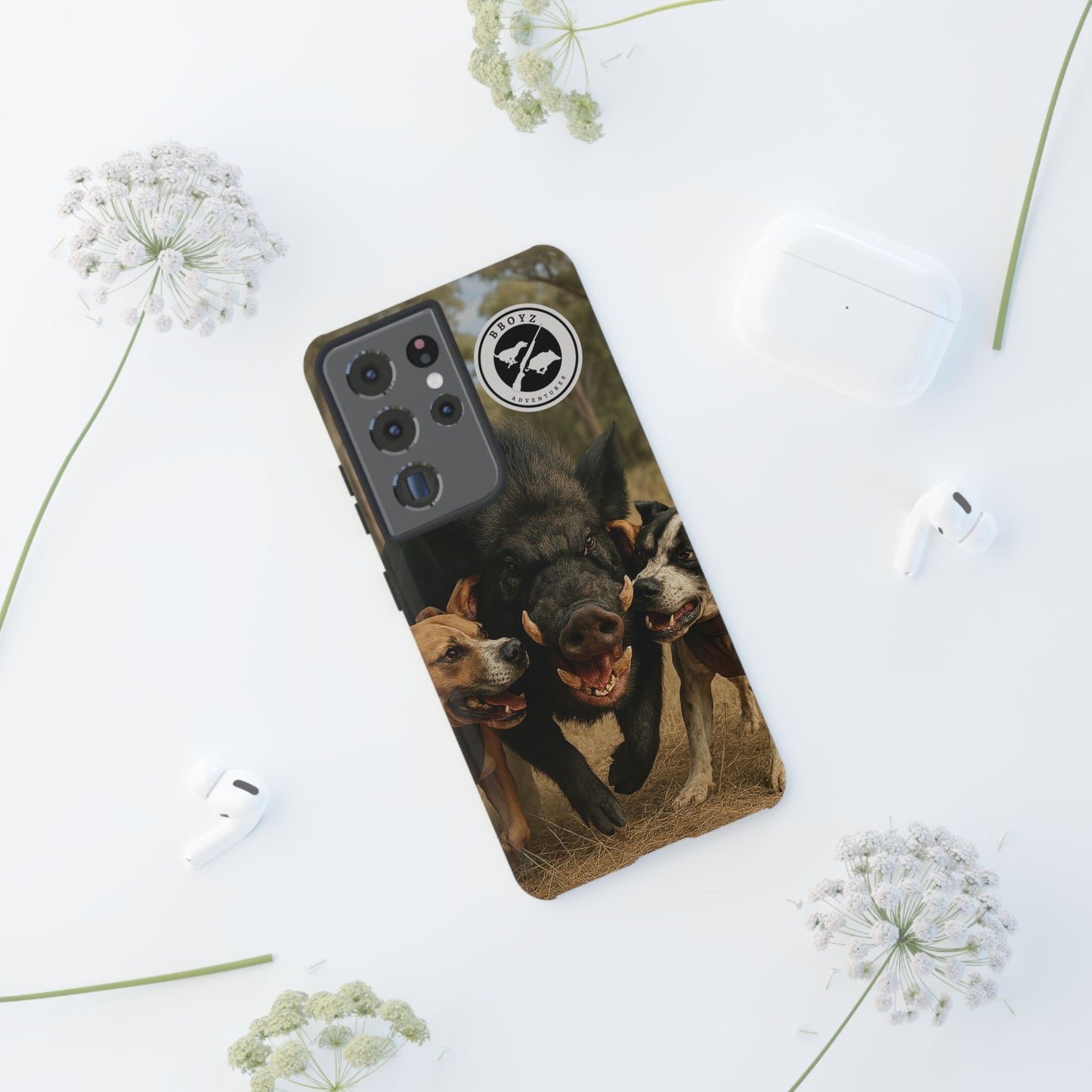 Tough Cases - Wild Boar & Dogs Phone Case - Adventure Vibe, Perfect Gift for Animal Lovers