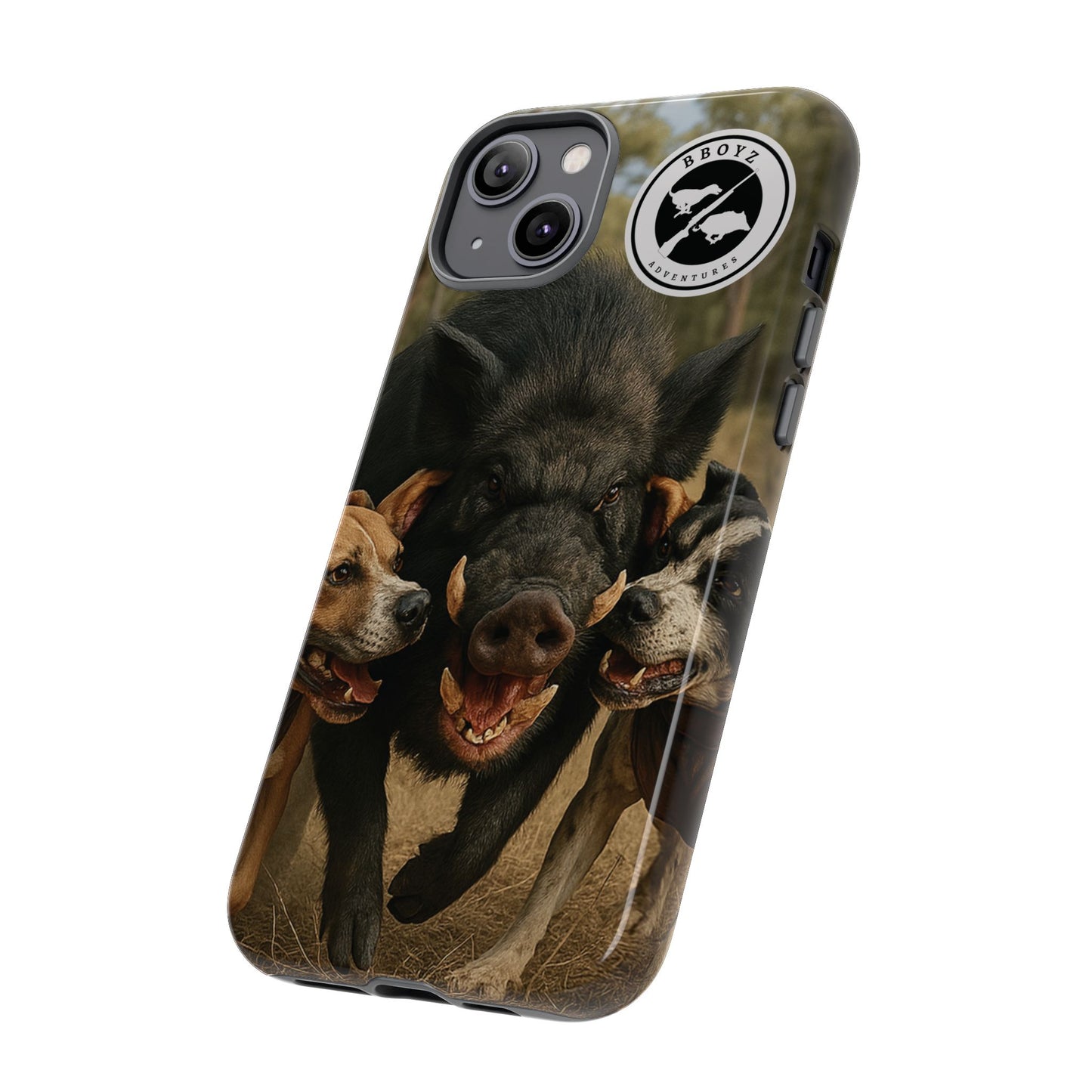 Tough Cases - Wild Boar & Dogs Phone Case - Adventure Vibe, Perfect Gift for Animal Lovers