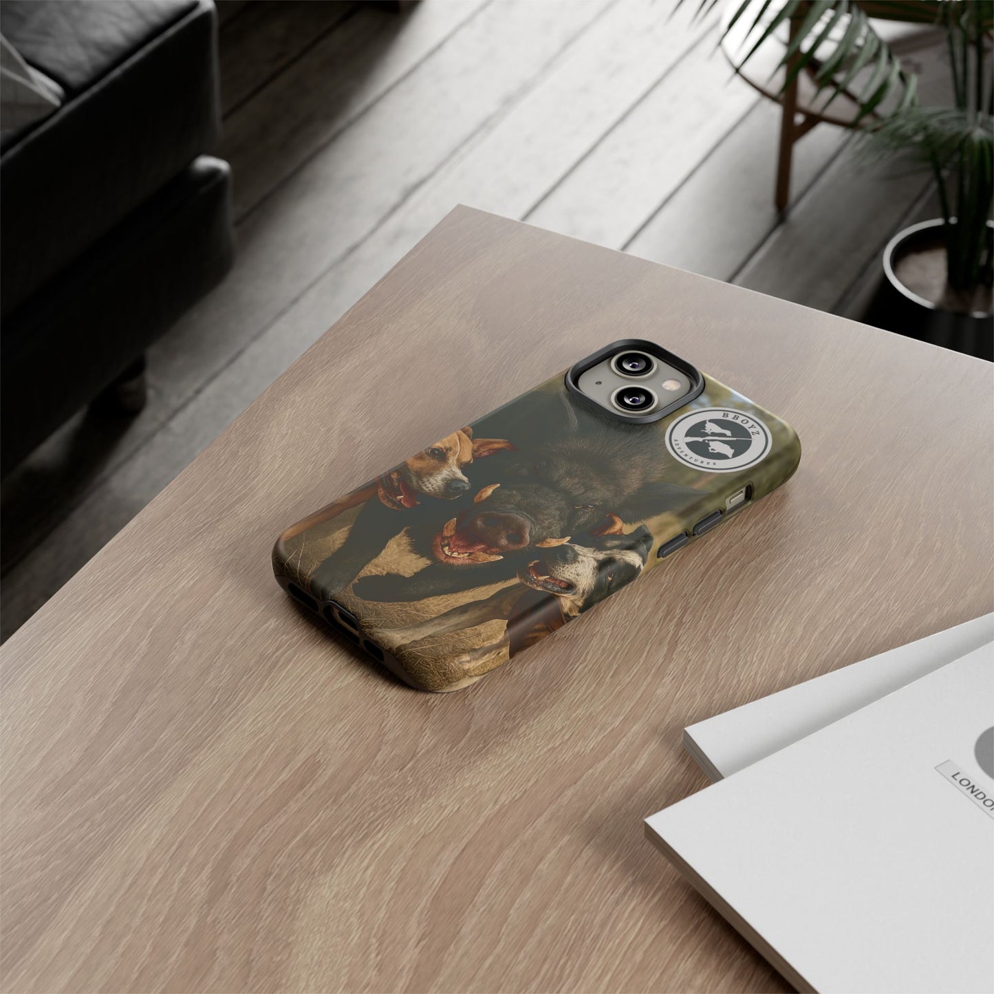 Tough Cases - Wild Boar & Dogs Phone Case - Adventure Vibe, Perfect Gift for Animal Lovers