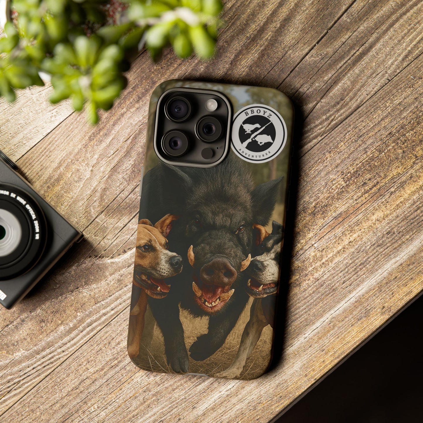 Tough Cases - Wild Boar & Dogs Phone Case - Adventure Vibe, Perfect Gift for Animal Lovers