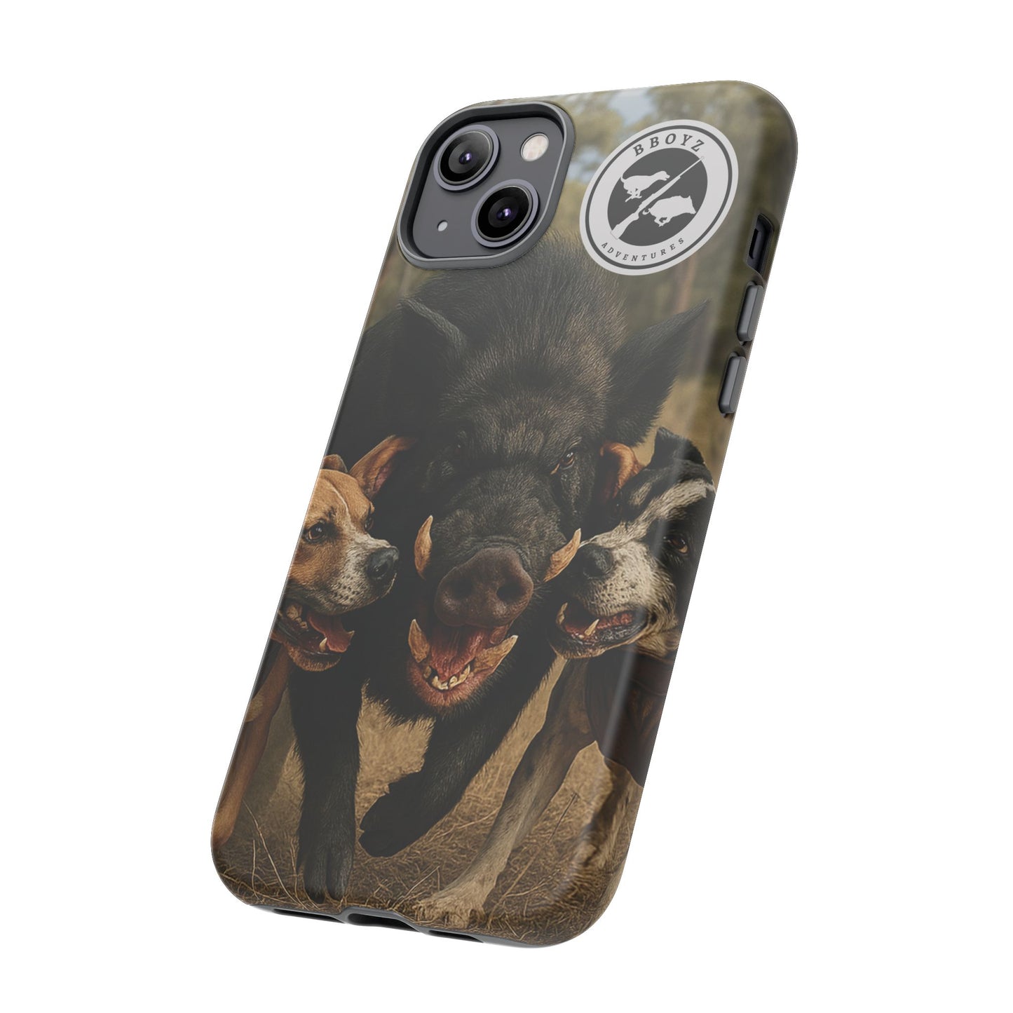 Tough Cases - Wild Boar & Dogs Phone Case - Adventure Vibe, Perfect Gift for Animal Lovers