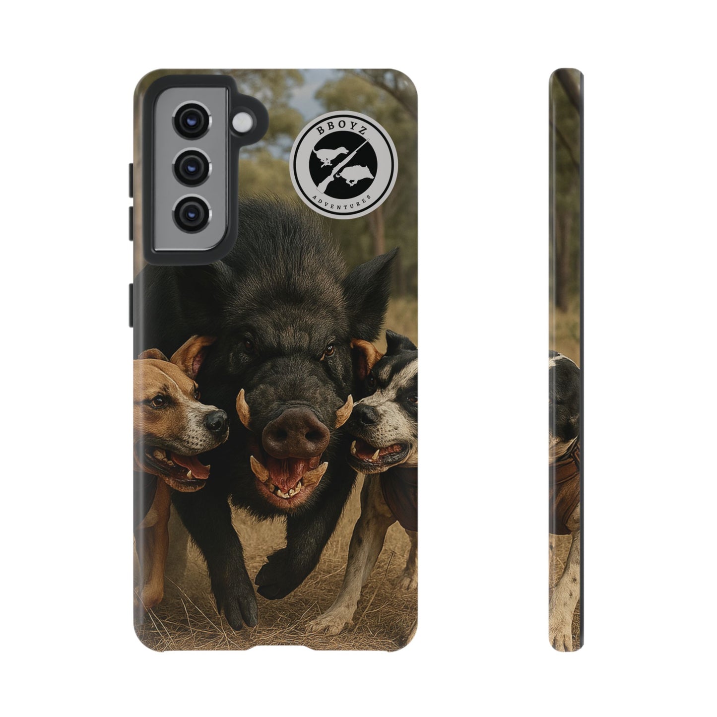 Tough Cases - Wild Boar & Dogs Phone Case - Adventure Vibe, Perfect Gift for Animal Lovers
