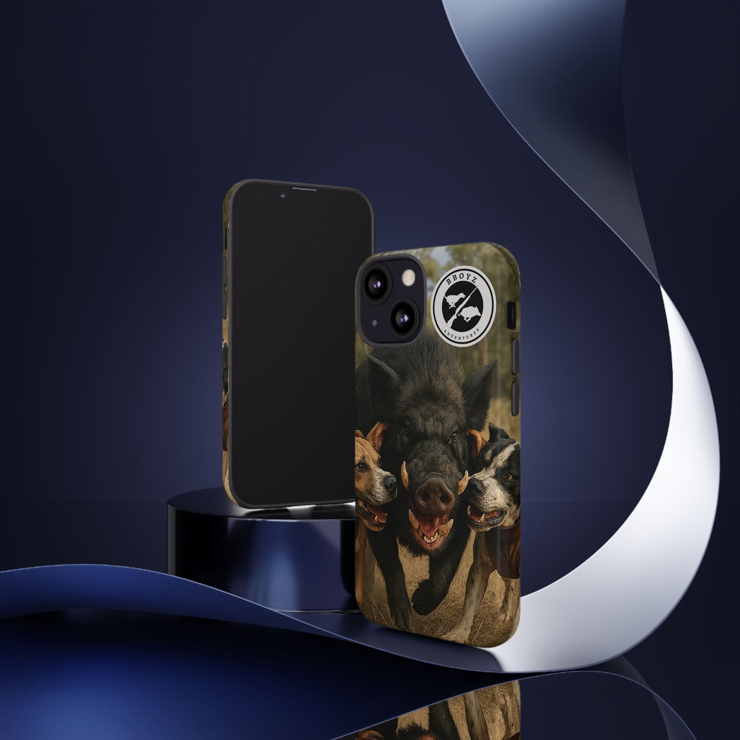 Tough Cases - Wild Boar & Dogs Phone Case - Adventure Vibe, Perfect Gift for Animal Lovers