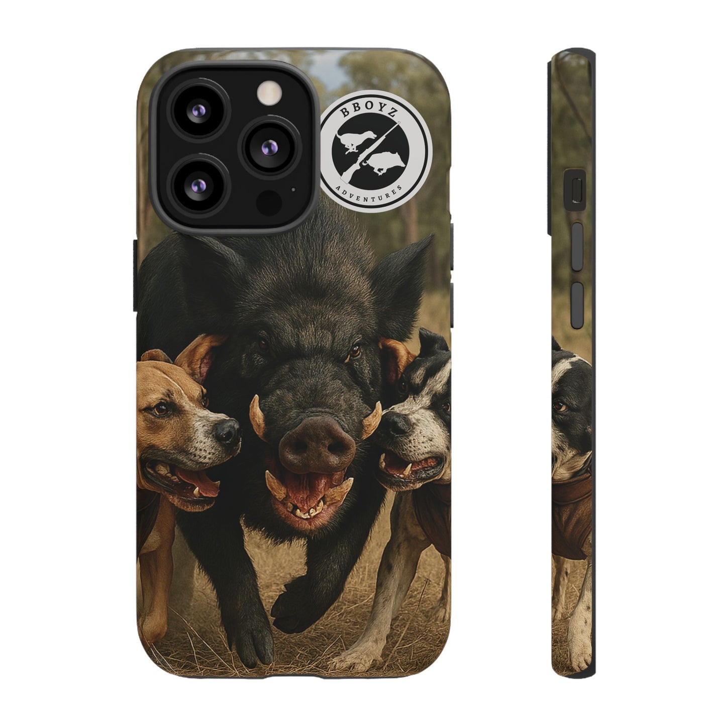 Tough Cases - Wild Boar & Dogs Phone Case - Adventure Vibe, Perfect Gift for Animal Lovers