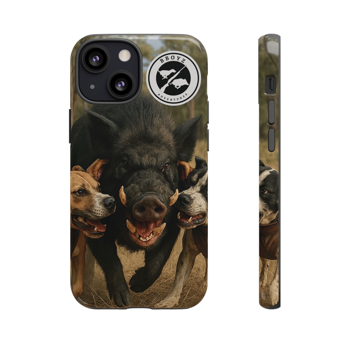 Tough Cases - Wild Boar & Dogs Phone Case - Adventure Vibe, Perfect Gift for Animal Lovers