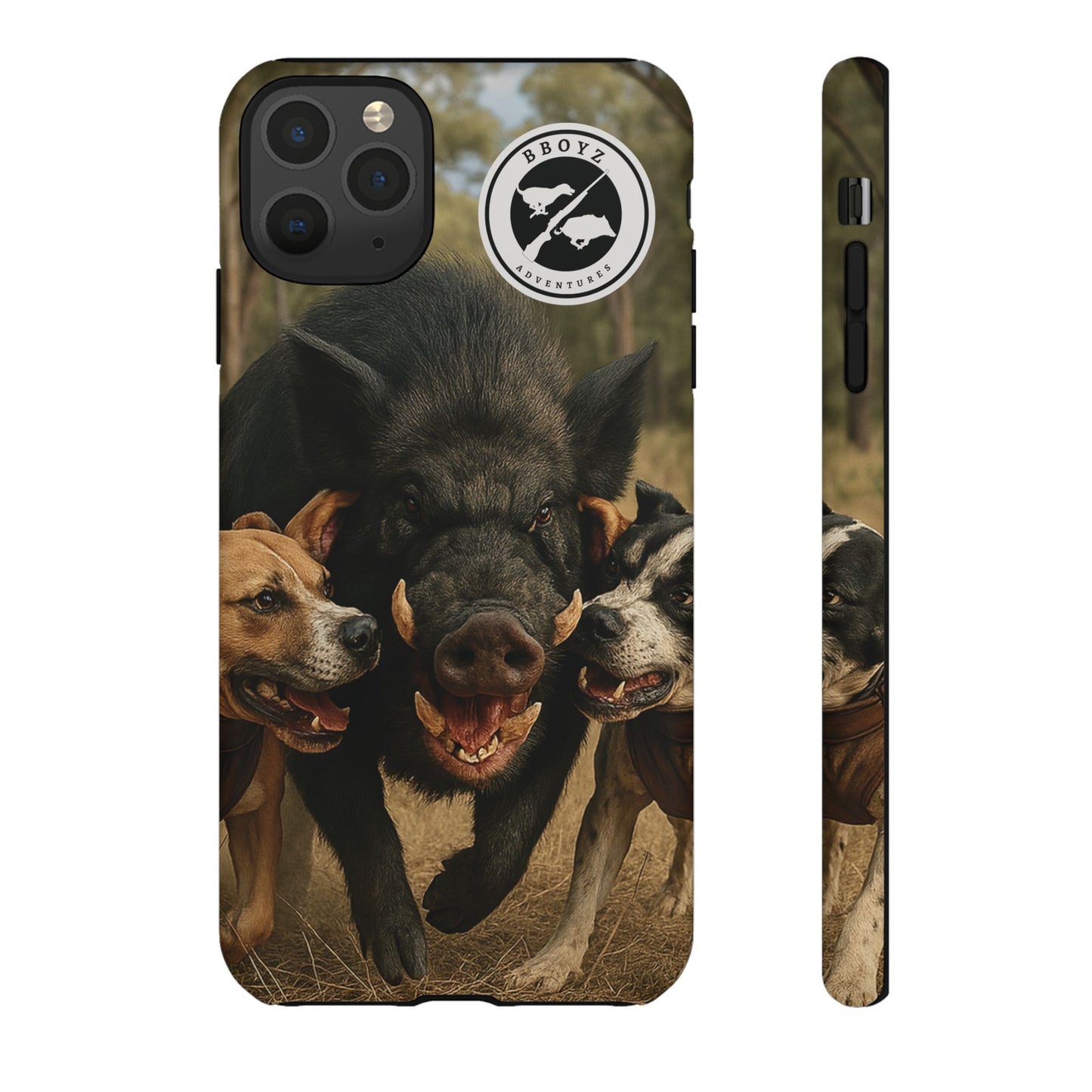 Tough Cases - Wild Boar & Dogs Phone Case - Adventure Vibe, Perfect Gift for Animal Lovers