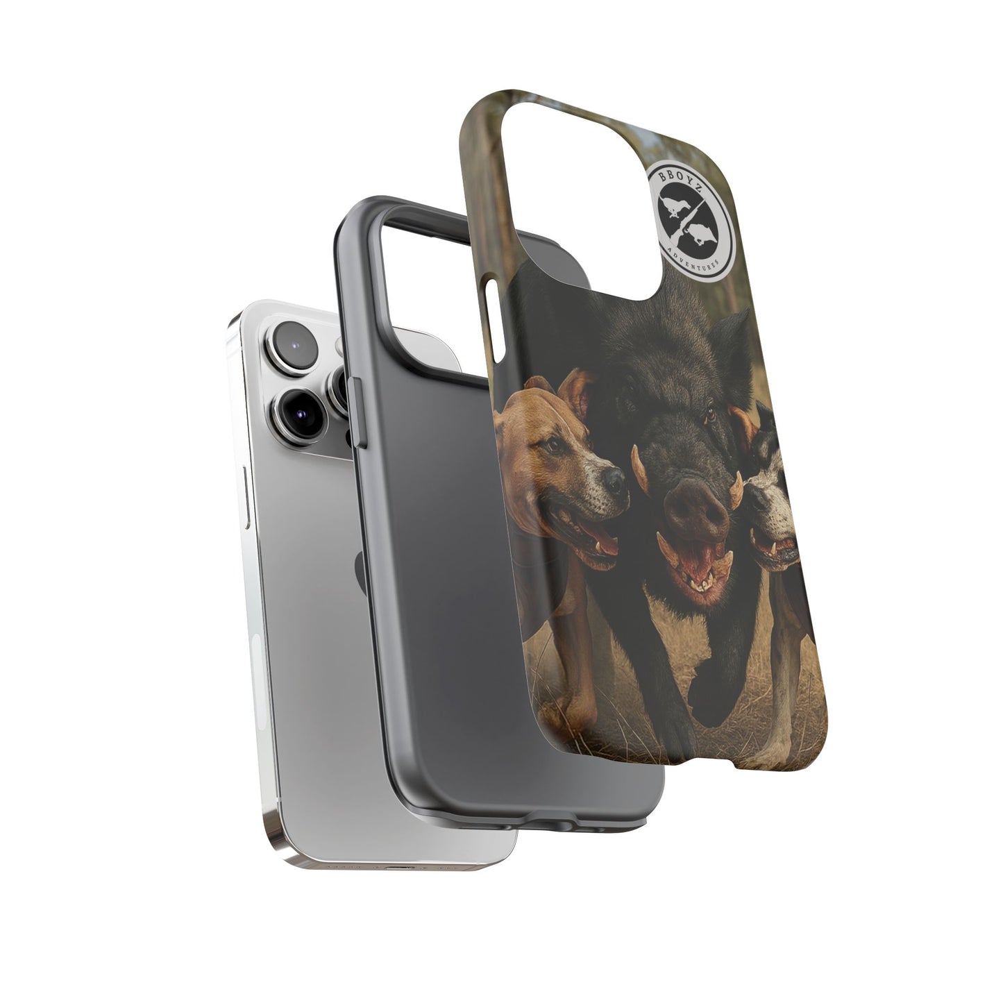 Tough Cases - Wild Boar & Dogs Phone Case - Adventure Vibe, Perfect Gift for Animal Lovers