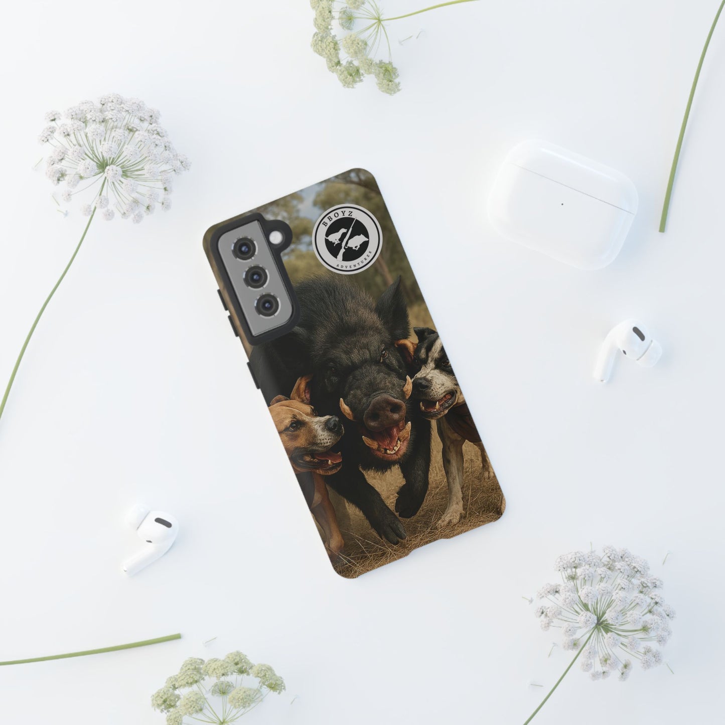Tough Cases - Wild Boar & Dogs Phone Case - Adventure Vibe, Perfect Gift for Animal Lovers