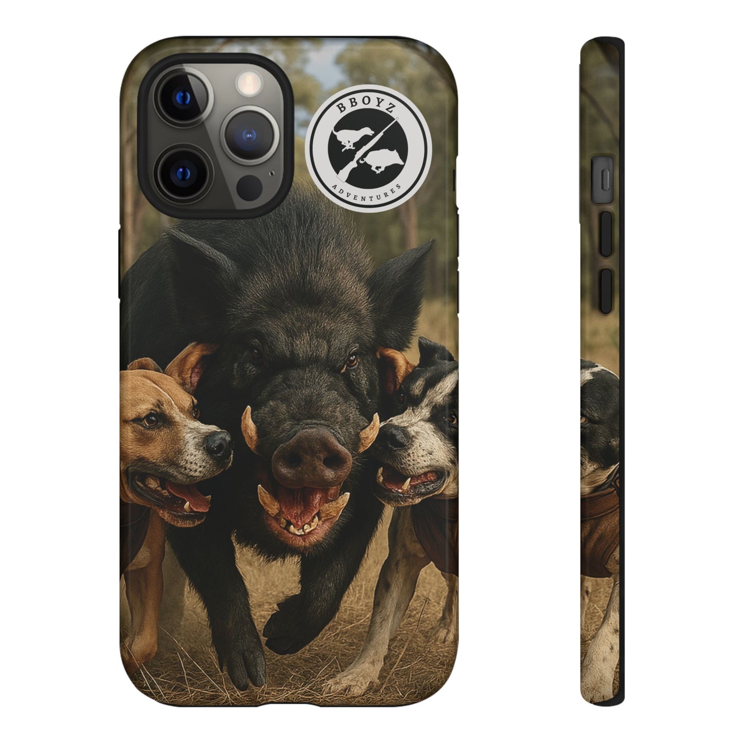 Tough Cases - Wild Boar & Dogs Phone Case - Adventure Vibe, Perfect Gift for Animal Lovers