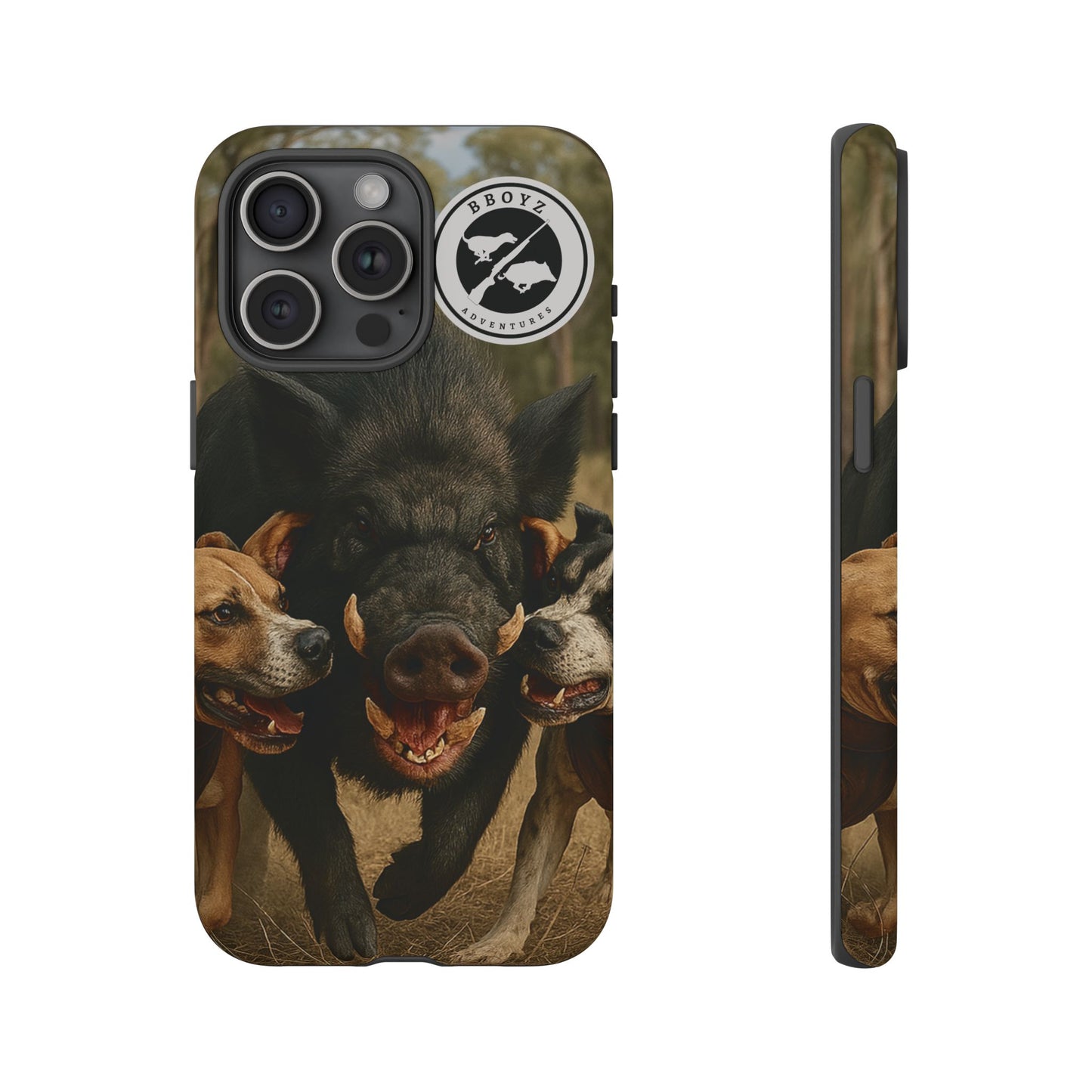 Tough Cases - Wild Boar & Dogs Phone Case - Adventure Vibe, Perfect Gift for Animal Lovers