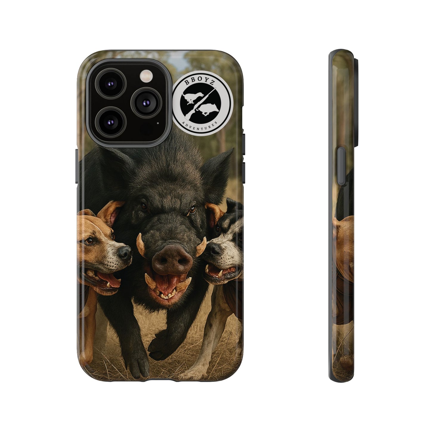 Tough Cases - Wild Boar & Dogs Phone Case - Adventure Vibe, Perfect Gift for Animal Lovers