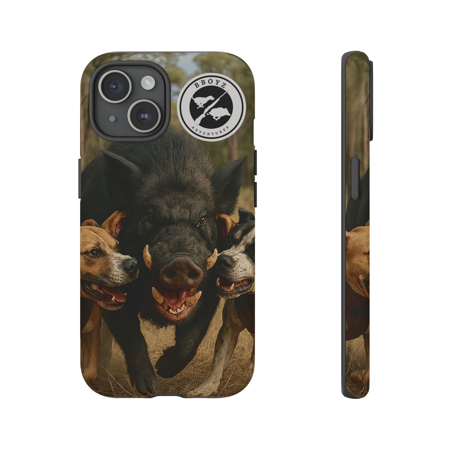 Tough Cases - Wild Boar & Dogs Phone Case - Adventure Vibe, Perfect Gift for Animal Lovers