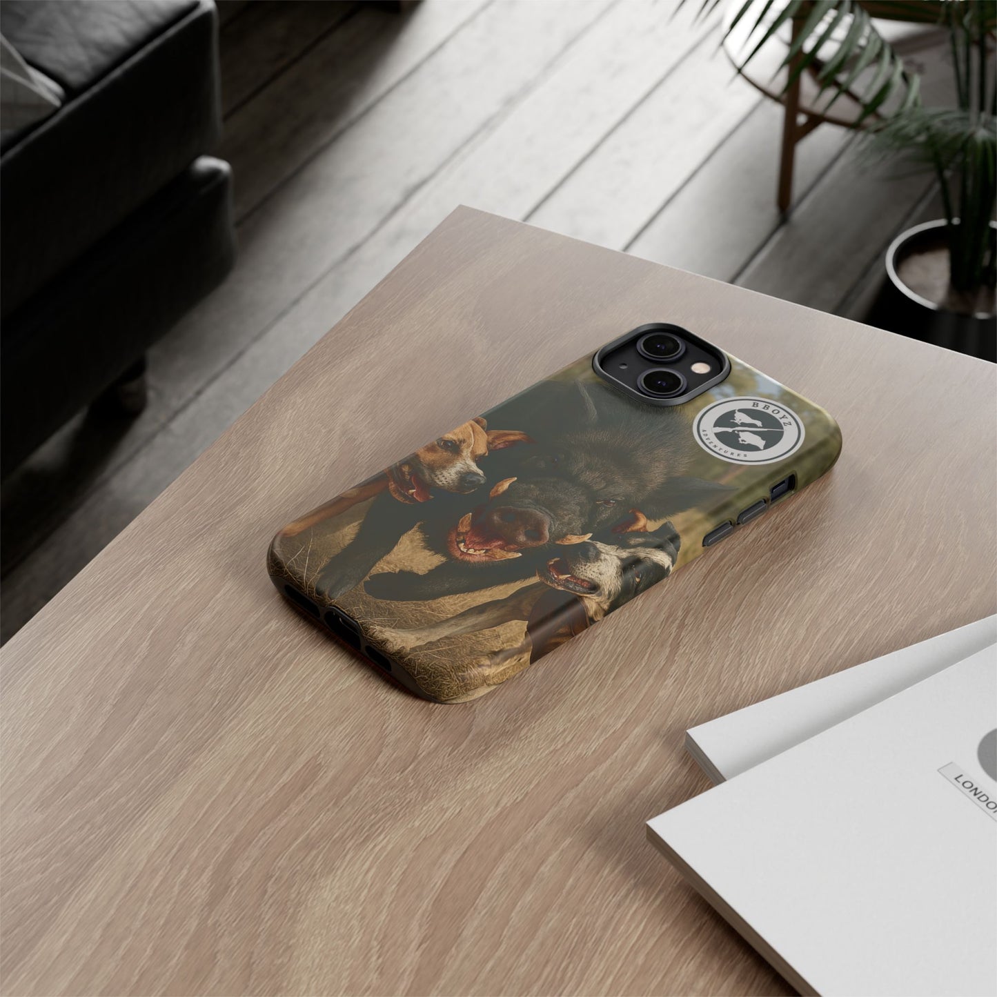 Tough Cases - Wild Boar & Dogs Phone Case - Adventure Vibe, Perfect Gift for Animal Lovers