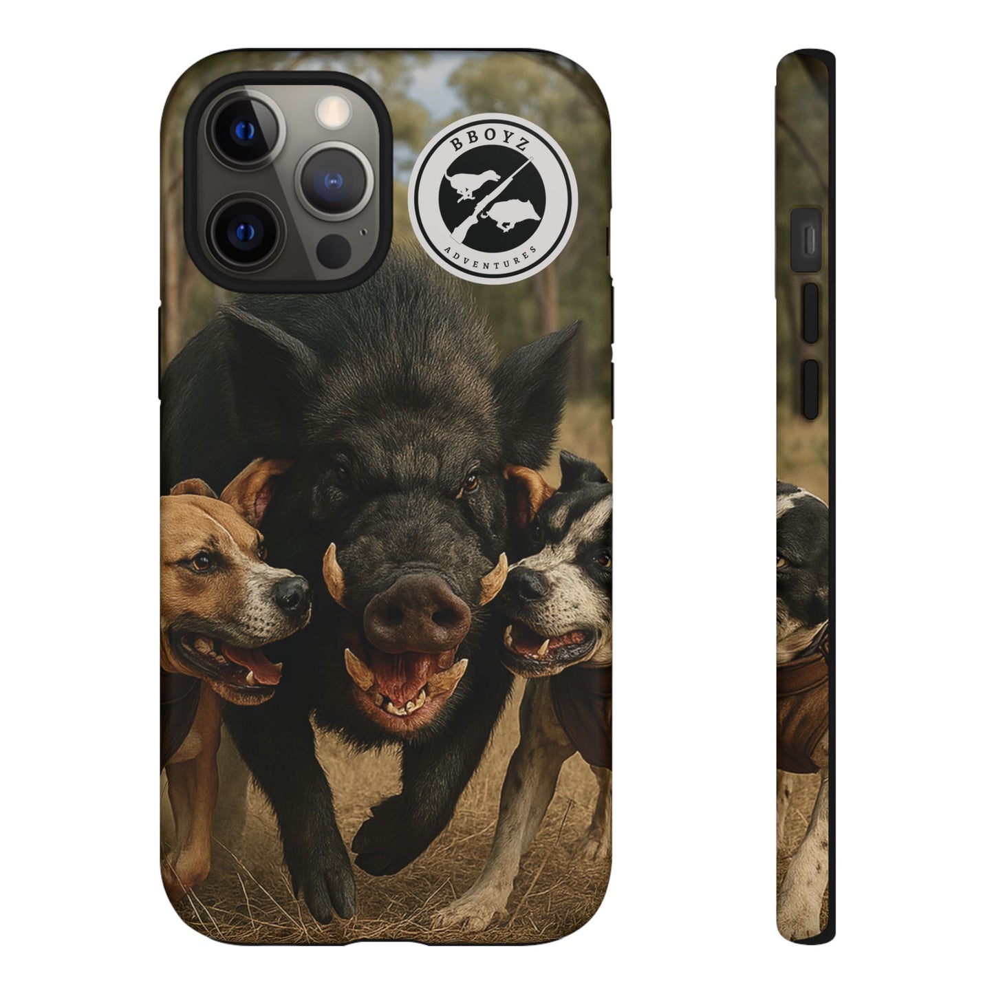 Tough Cases - Wild Boar & Dogs Phone Case - Adventure Vibe, Perfect Gift for Animal Lovers