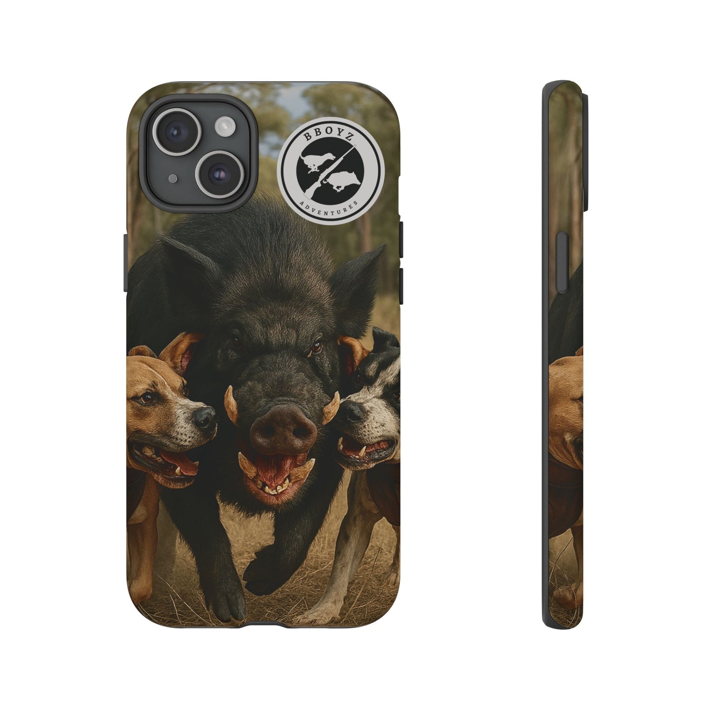 Tough Cases - Wild Boar & Dogs Phone Case - Adventure Vibe, Perfect Gift for Animal Lovers