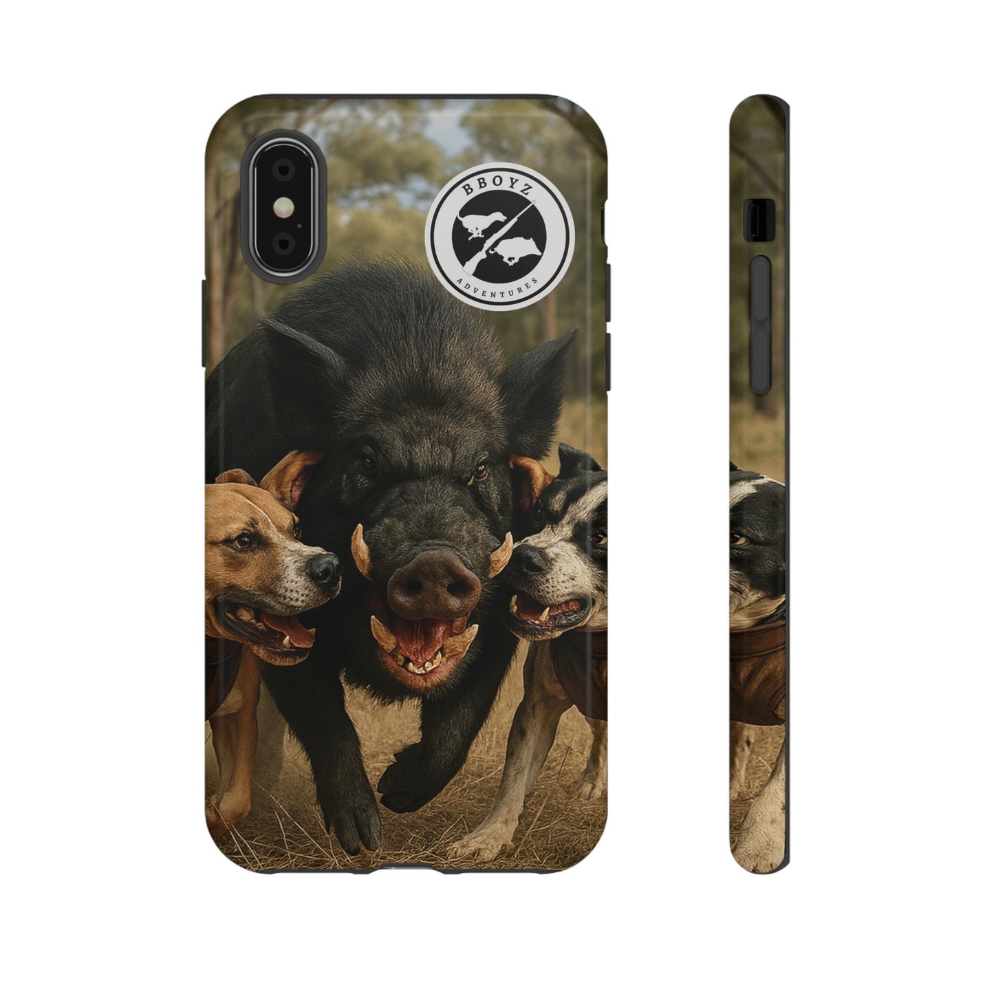 Tough Cases - Wild Boar & Dogs Phone Case - Adventure Vibe, Perfect Gift for Animal Lovers