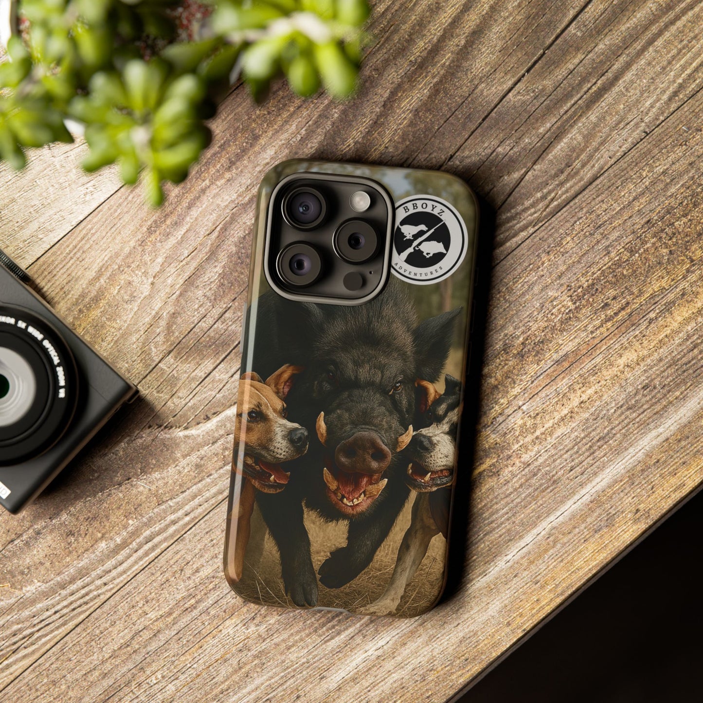 Tough Cases - Wild Boar & Dogs Phone Case - Adventure Vibe, Perfect Gift for Animal Lovers