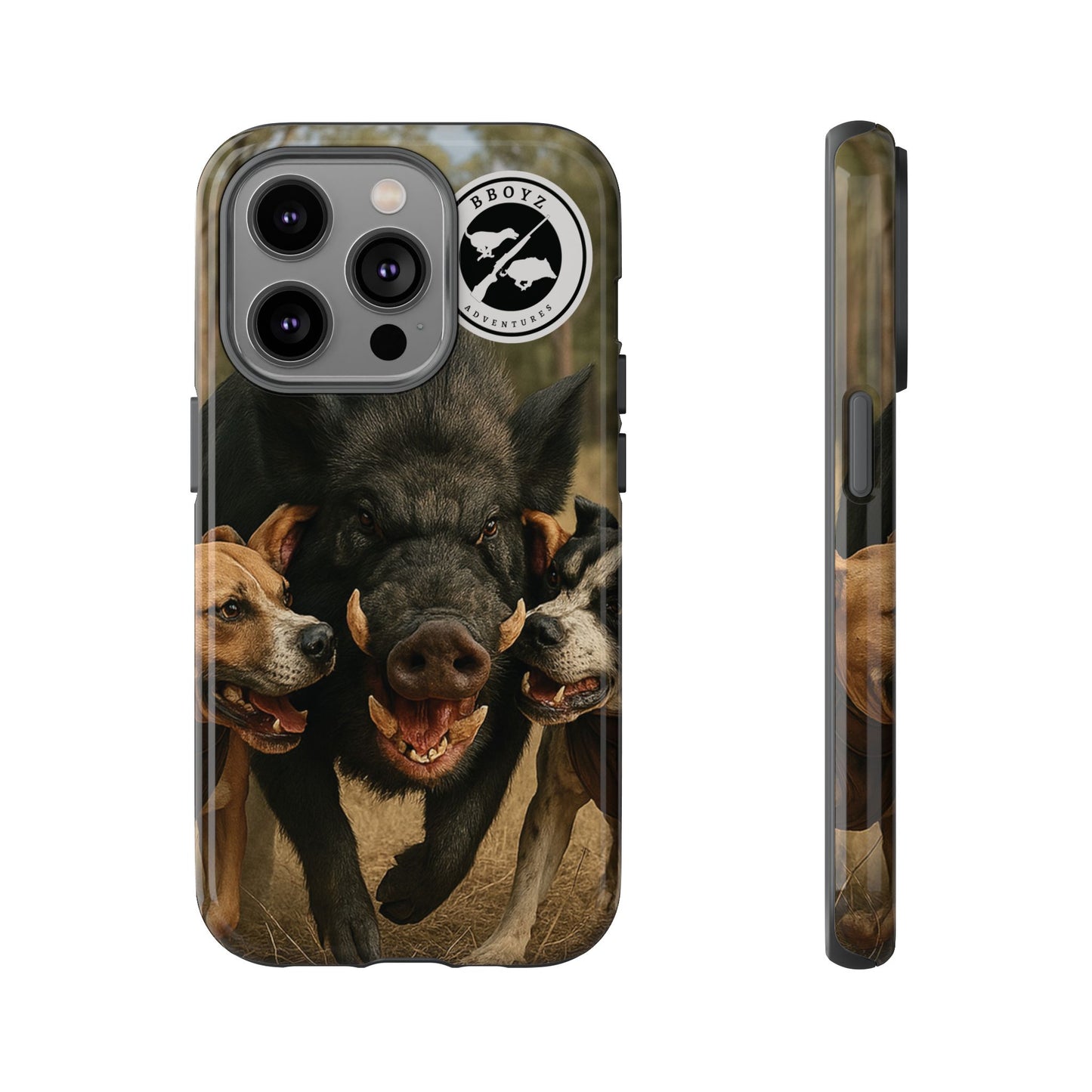 Tough Cases - Wild Boar & Dogs Phone Case - Adventure Vibe, Perfect Gift for Animal Lovers