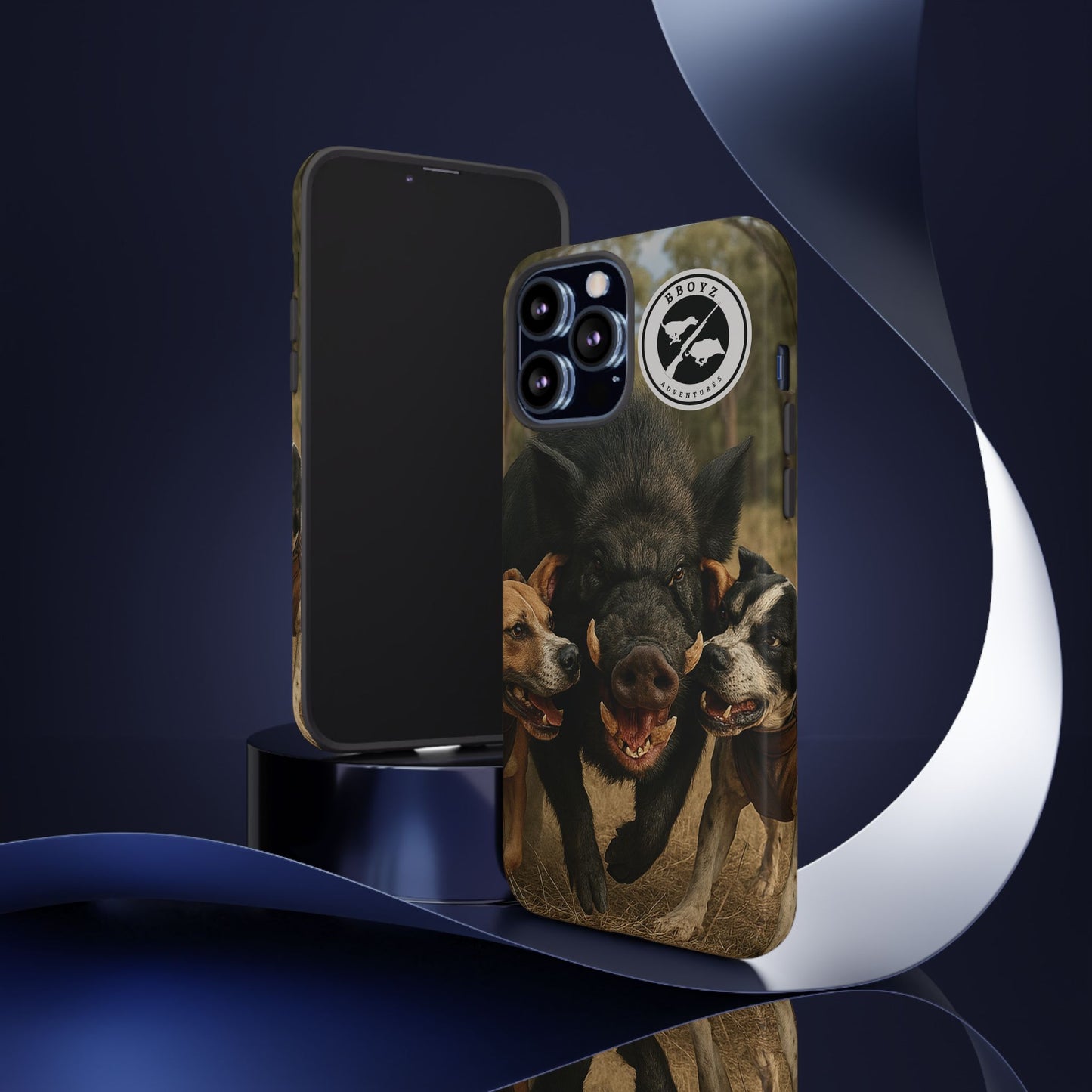 Tough Cases - Wild Boar & Dogs Phone Case - Adventure Vibe, Perfect Gift for Animal Lovers