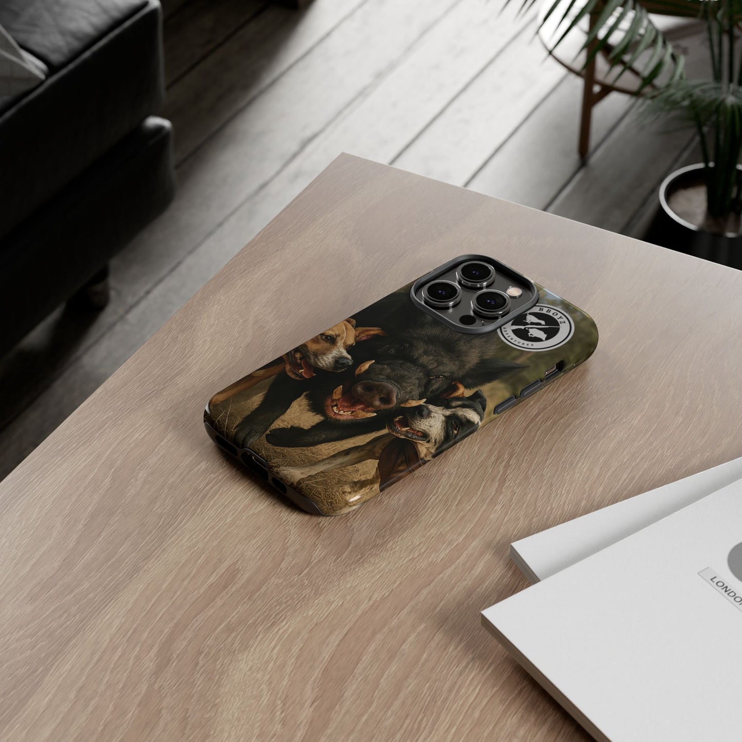 Tough Cases - Wild Boar & Dogs Phone Case - Adventure Vibe, Perfect Gift for Animal Lovers
