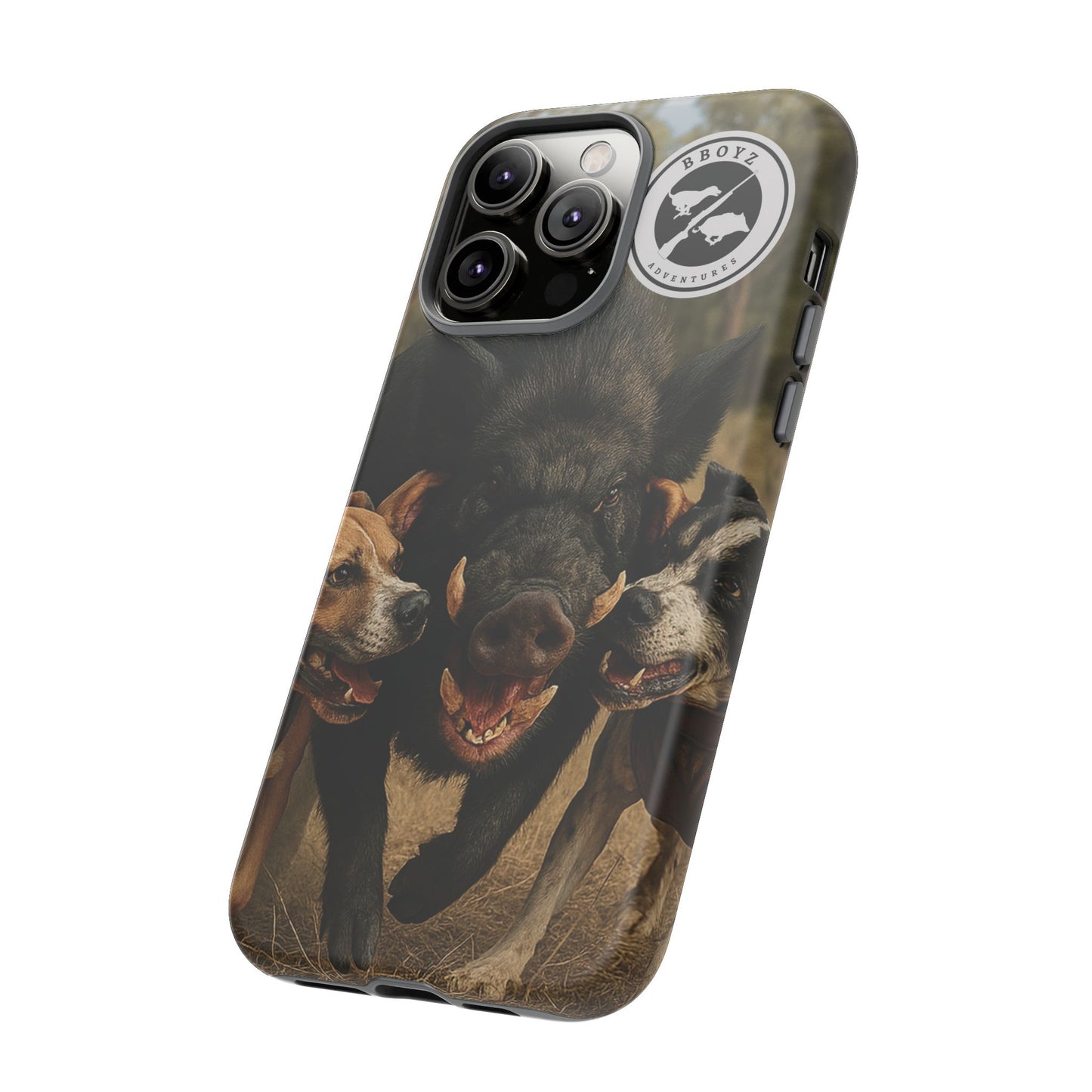 Tough Cases - Wild Boar & Dogs Phone Case - Adventure Vibe, Perfect Gift for Animal Lovers