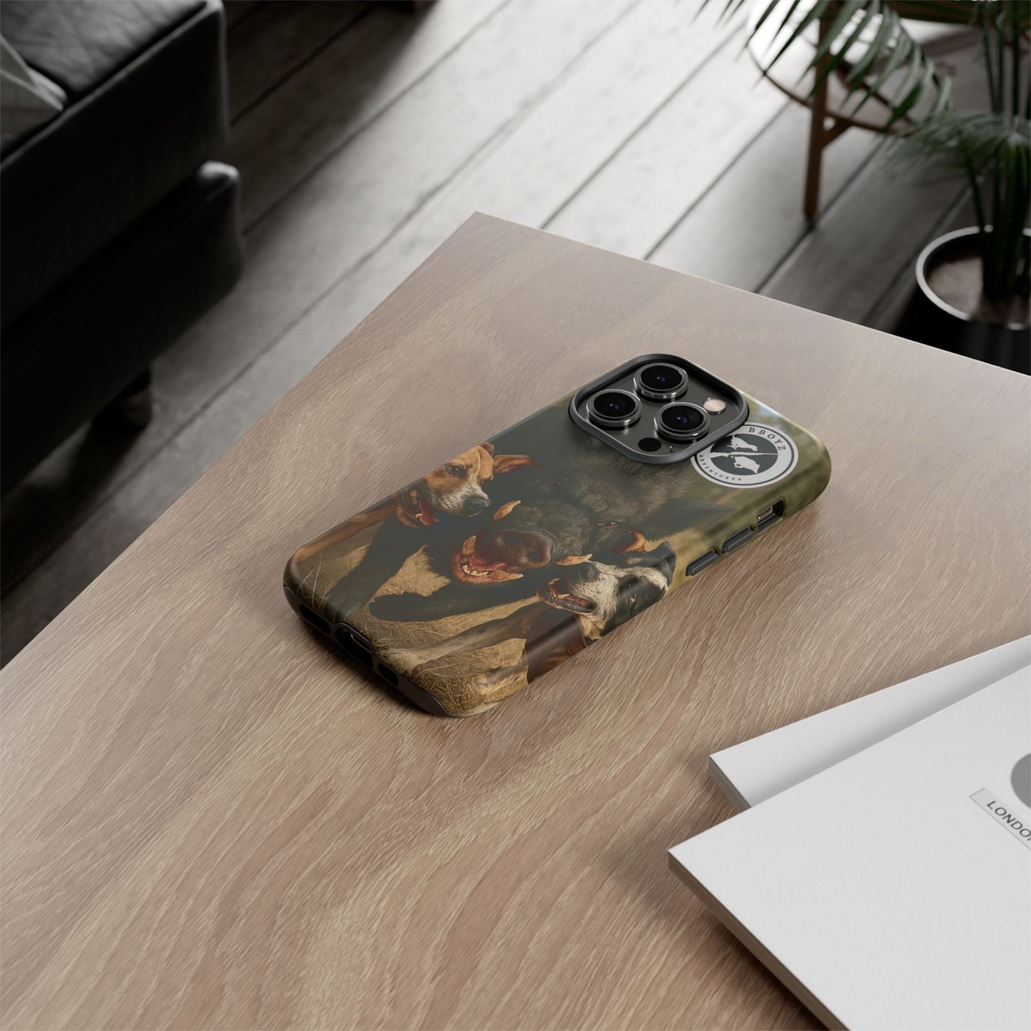 Tough Cases - Wild Boar & Dogs Phone Case - Adventure Vibe, Perfect Gift for Animal Lovers