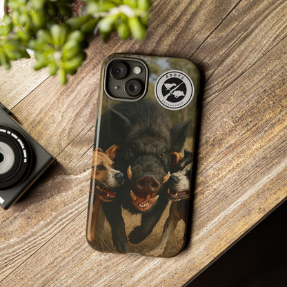 Tough Cases - Wild Boar & Dogs Phone Case - Adventure Vibe, Perfect Gift for Animal Lovers