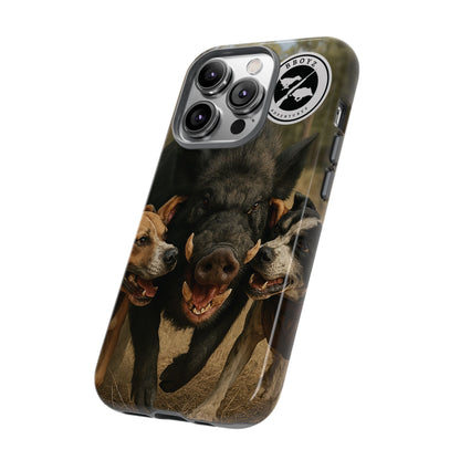 Tough Cases - Wild Boar & Dogs Phone Case - Adventure Vibe, Perfect Gift for Animal Lovers