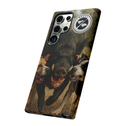 Tough Cases - Wild Boar & Dogs Phone Case - Adventure Vibe, Perfect Gift for Animal Lovers